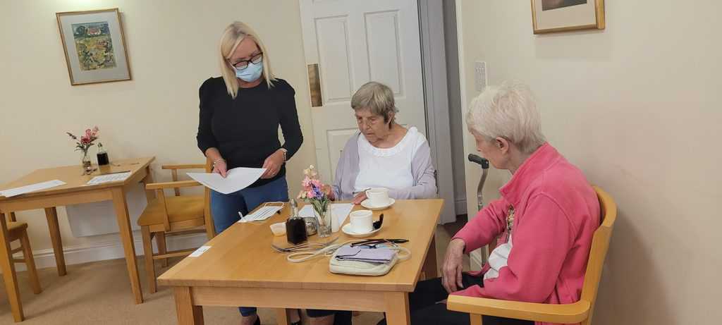 Quiz afternoon at Linford Court in North Walsham!